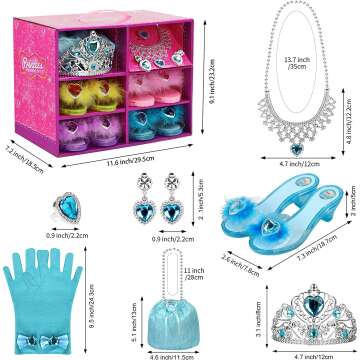 Princess Dress Up Shoes & Jewelry Set for Girls