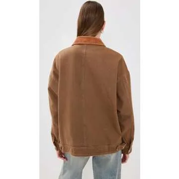 Lioness Women's Brown Workwear Jacket - Durable & Stylish