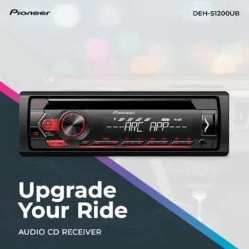 Pioneer DEH-S1200UB Single Din CD Receiver with USB/AUX Inputs, Android Compatibility Only, in-Dash ...