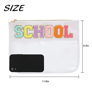 Stylish Chenille Clear Makeup Bag for Travel and More