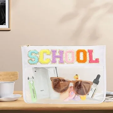 Stylish Chenille Clear Makeup Bag for Travel and More