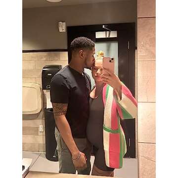 AIBIANOCEL Women's Maternity Bodysuit Pregnancy Shapewear Sleeveless Tank Top Shorts Ribbed Romper Jumpsuit(Coffee,Medium)