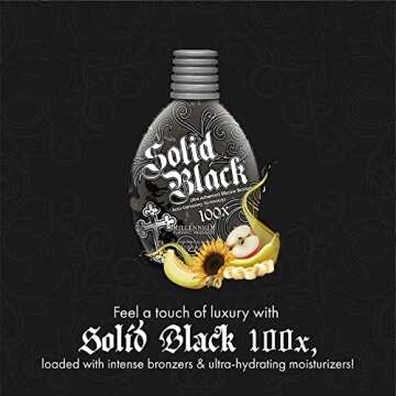 Millennium Tanning Solid Black 100X Indoor Tanning Lotion for Tanning Beds (13.5 Fluid Ounces)