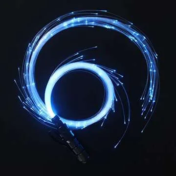 CHINLY Fiber Optic Whip, LED Light Whip for Dancing, with 40 Color Effect Mode and 360°Swivel, Rave Accessories for Parties, Light Shows, EDM Music Festivals, Unique Gifts for Girlfriend,Girl,Wife