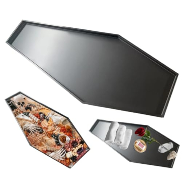 32'' Extra Large Halloween Coffin Charcuterie Board, Serve 8-12 Ghosts, Big Coffin Serving Tray Chee...