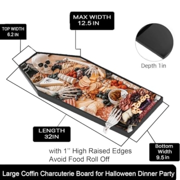 32'' Extra Large Halloween Coffin Charcuterie Board