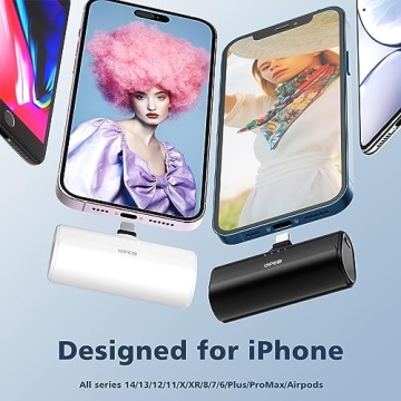 Compact UPEB Portable iPhone Charger with Built-in Cable