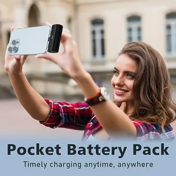 Compact UPEB Portable iPhone Charger with Built-in Cable