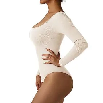 MOOSLOVER Women's Ribbed Seamless Bodysuit for Everyday Style