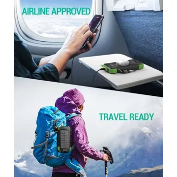 BLAVOR Solar Charger Power Bank 10,000mAh, Portable Wireless Charger, 20W Fast Charging External Battery Pack with USB C for Cell Phones, Solar Panel Charger with Dual Flashlight for Camping