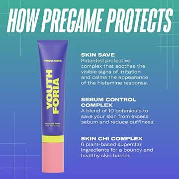 Youthforia Pregame Primer, Daily Protective, Hydrating Face Primer, Grips Makeup & Locks In Moisture...