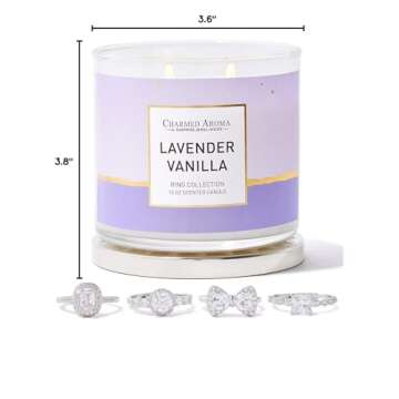 Charmed Aroma 2-Wick Lavender Vanilla Jewelry Candle