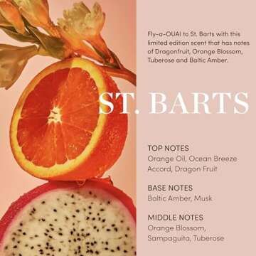 OUAI Scalp & Body Scrub, St. Barts Travel Size - Exfoliating Body Scrub with Sugar & Coconut Oil Blend for Smooth, Moisturized Skin - Gentle Scalp Scrub for Removing Product Build Up (3.4 Oz)