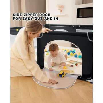 Dearlomum Extra Large Baby Playard 71x59 for Safe Play