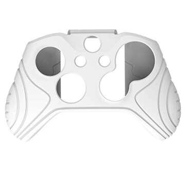 PlayVital Samurai Edition White Anti-Slip Controller Grip Silicone Skin for Xbox One X/S, Ergonomic ...