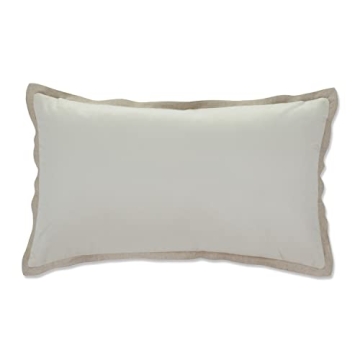 Luxurious Ivory Velvet Lumbar Pillow for Comfort