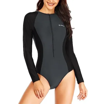 Daci Long Sleeve One Piece Rash Guard for Women