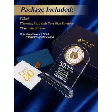 50th Wedding Anniversary Clock Gift from DEEWISH