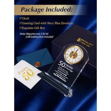 50th Wedding Anniversary Clock Gift from DEEWISH