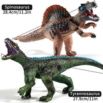 TEMI Jumbo Dinosaur Toys - 7 Piece Set for Kids 3-8