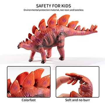 TEMI Jumbo Dinosaur Toys - 7 Piece Set for Kids 3-8