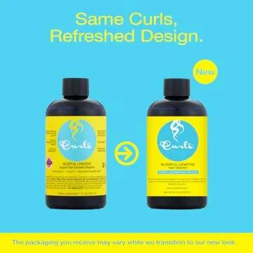 Curls Blueberry Bliss Blissful Lengths Liquid Hair Growth Vitamin - Grow, Strengthen and Maintain Healthy Hair, Nails & Skin - Wavy, Curly, and Coily Hair-8oz