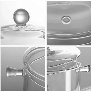 Heat-Resistant Glass Saucepan with Cover - Perfect for Healthy Cooking