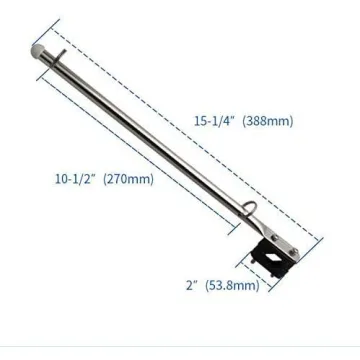 Stainless Steel Boat Flagpole Holder Kits – 2 Pack