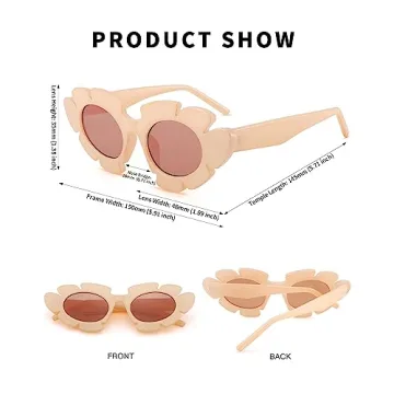 Pro Acme Cat Eye Flower Sunglasses for Stylish UV Protection