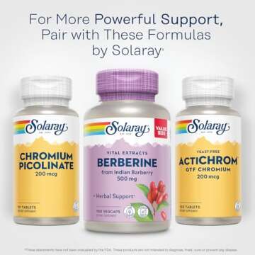 SOLARAY Berberine 500mg - Berberine Supplement for a Healthy, Active Lifestyle - with Berberine HCl from Indian Barberry - Vegan, Non-GMO, 60-Day Guarantee, Lab Verified - 100 Servings, 100 VegCaps