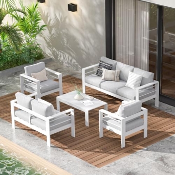 Wisteria Lane Aluminum Outdoor Patio Furniture Set for Stylish Outdoor Living