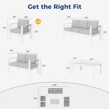 Wisteria Lane Aluminum Outdoor Patio Furniture Set