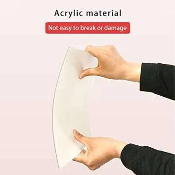 iCAGY Acrylic Self Adhesive Mirror Sheet for Wall, Plastic Non Glass Sticky Kid Safety Mirror Tiles for Wall Rectangle 13.5x17.5 inch 1Pcs