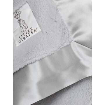 Little Giraffe Baby Blanket - Luxe Soft Blanket with Satin Trim - Baby Stroller Blanket - Newborn Ba...