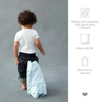 Little Giraffe Baby Blanket - Luxe Soft Blanket with Satin Trim - Baby Stroller Blanket - Newborn Baby Essentials & Baby Gifts - 17" x 17" - Silver