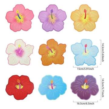 137pcs Moana Birthday Party Supplies, Aqua Blue Coral Pearl Champagne Gold Latex Balloons with Summer Hibiscus Stickers for Tropical Hawaii Luau Tiki Magic Theme Party Supplies