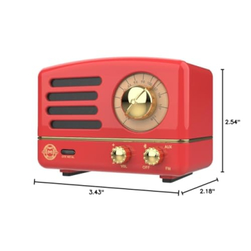 Muzen Retro Bluetooth Speaker with FM Radio and AUX