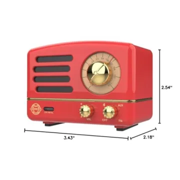 Muzen Retro Bluetooth Speaker with FM Radio and AUX