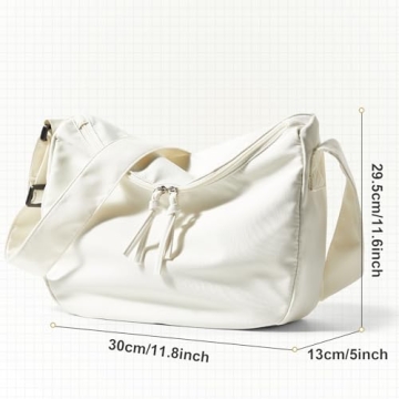 Trendy Nylon Crossbody Bag for Women with Adjustable Strap