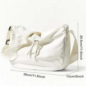Trendy Nylon Crossbody Bag for Women with Adjustable Strap