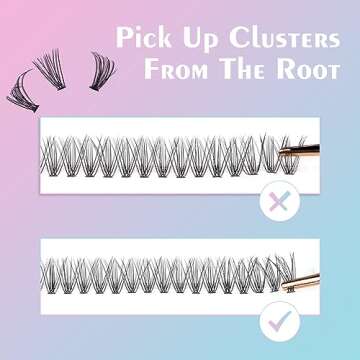 Individual Lashes 240Pcs 20D+30D Lash Clusters D Curl Mixed 10-16mm Cluster Lashes Matte Black Wispy DIY Lash Extensions (20/30D-D,10-16mm Mixed)