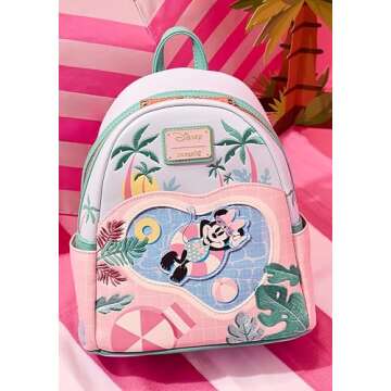 Loungefly Disney Minnie Vacation Style Poolside Mini Backpack | Minnie Mouse Bags & Backpacks Standa...