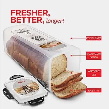 Tafura Bread Container - BPA Free Airtight Storage