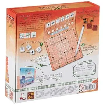 Fun Railroad Ink Blazing Red Roll and Write Game