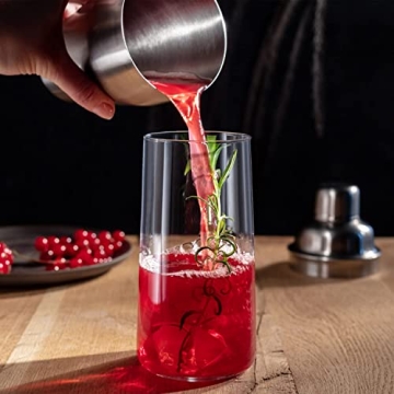 Krosno Tall Water Glasses, Set of 6, 18.3 oz, Avant-Garde Collection, Lightweight Crystal Glass, Perfect for Everyday, Dishwasher Safe, Made in Europe