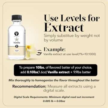 Dolce Flav Vanilla Extract - 2 Ounce Water-Soluble Multipurpose Flavoring Ideal for Baked Goods, Beverages, Coffee, Desserts & Ice Cream - Perfect Kitchen Gift for Holidays