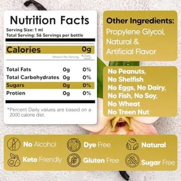 Dolce Flav Vanilla Extract - 2 Ounce Water-Soluble Multipurpose Flavoring Ideal for Baked Goods, Beverages, Coffee, Desserts & Ice Cream - Perfect Kitchen Gift for Holidays