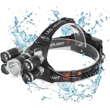 Alyattes Headlamp Rechargeable USB LED Headlamp, 12000 Lumens Outdoor Headlamp Flashlight with Adjus...