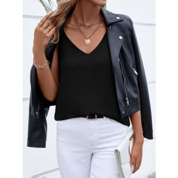 Evera B V Neck Spaghetti Strap Camisole for Women