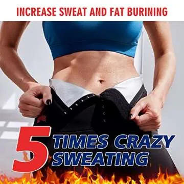 KUMAYES Sauna Leggings for Women Sweat Pants High Waist Compression Slimming Hot Thermo Workout Trai...